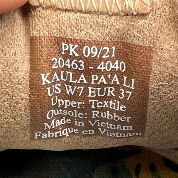 OluKai Women's Size 7 Kaula Pa‘a Lī Black Linen Canvas‎ Espadrille Sneakers - Picture 12 of 12